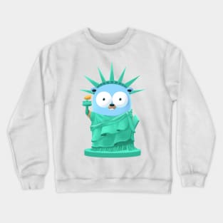 Golang Gopher Go Liberty Crewneck Sweatshirt